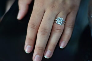 Handcrafted Pure Sterling Silver Double Loop Ring